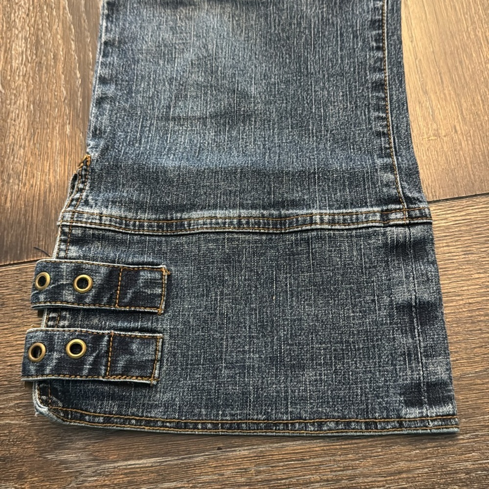 BLUE ASPHALT BLUE DENIM CROPPED  JEANS SIZE 9 - Picture 3 of 6